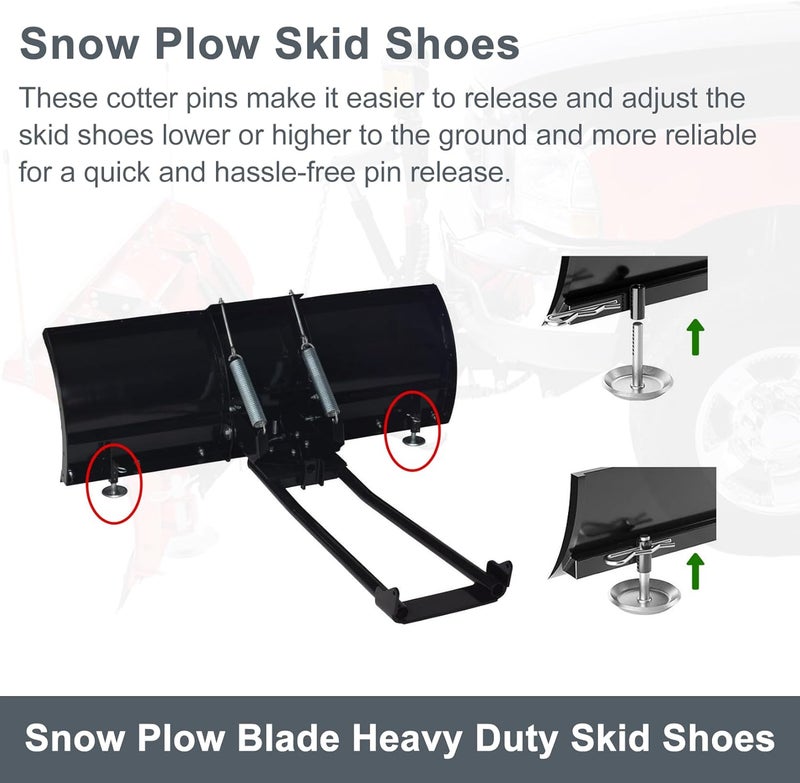 Thaekuns 2205071 2208864 Snow Plow Blade Heavy Duty Skid Shoes for Polaris ATV UTV ACE RZR Ranger Sportsman Models-2 Pack - Image 2